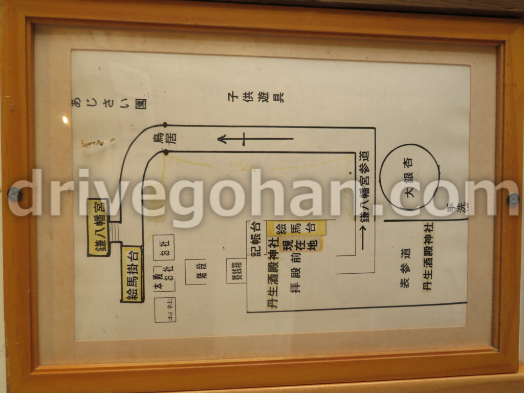 丹生酒殿神社 イチョウの境内図
